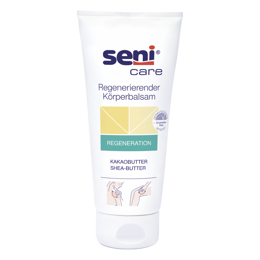 Bild der Verpackung des Seni Care Regenerierenden Körperbalsams